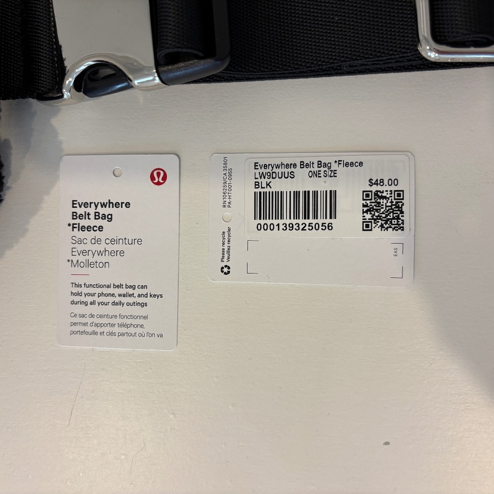 Lululemon Everywhere Belt Bag Black Fleece - Picture 8 of 9